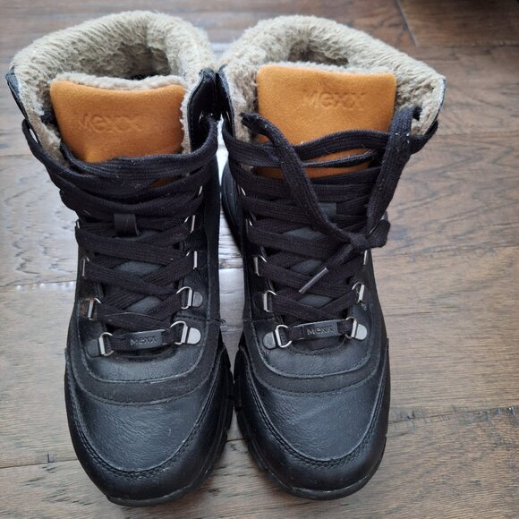 Mexx Black Lace Up Ankle Boots - Picture 2 of 4